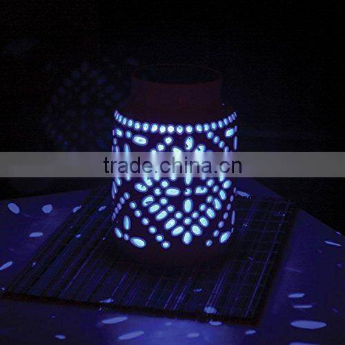hanging led ceramic solar lantern light