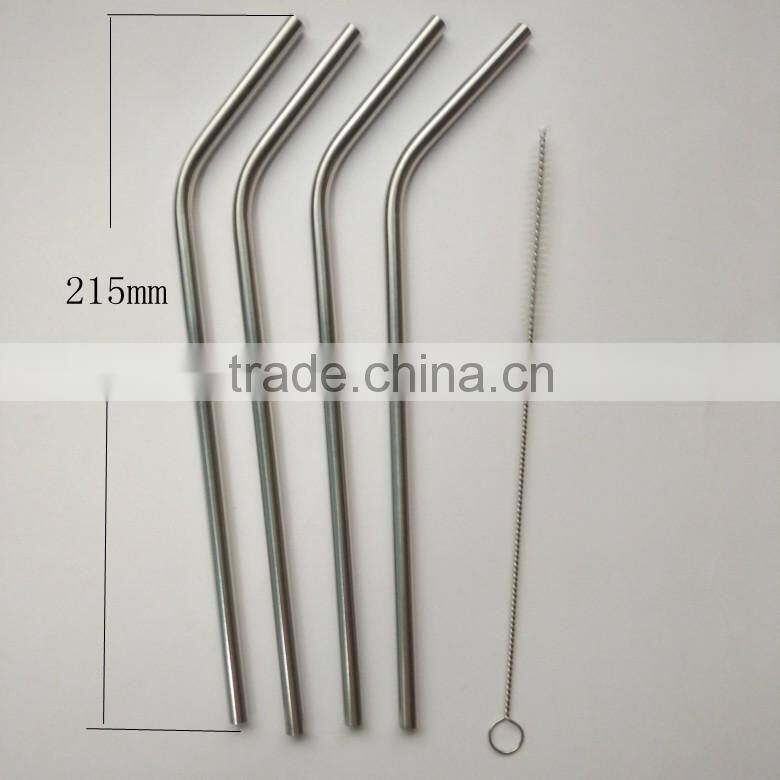 304 Stainless Steel Drinking Straws and Cleaning Brushes 4+1 Set Eco Friendly Funny Drinking Straw
