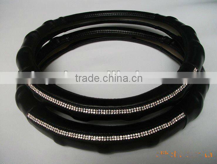 top class exported lamb skin cool steering wheel cover concave-convex