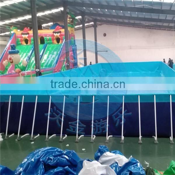 For children and adult funny sports park steel frame swimming pools