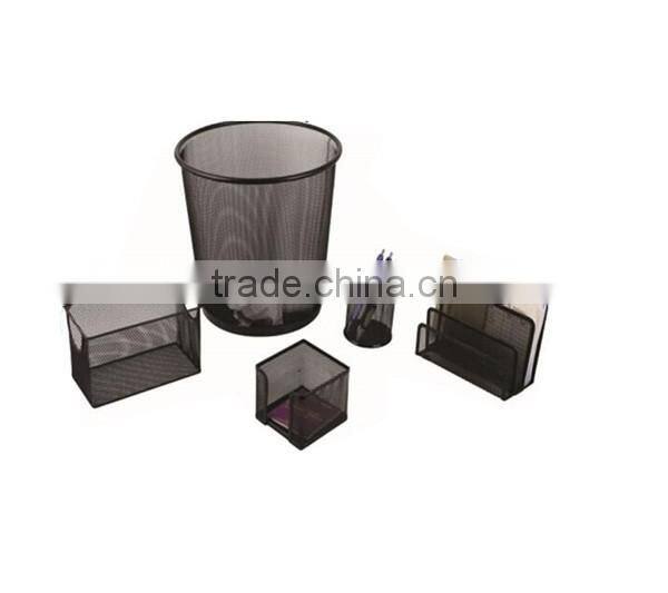 metal mesh office set of 5 pcs ,mesh document tray magazine