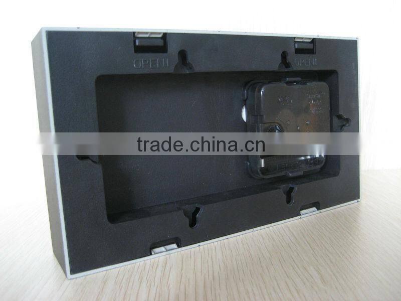 Wooden frame table clock with CE and ROHS can add customer's logo