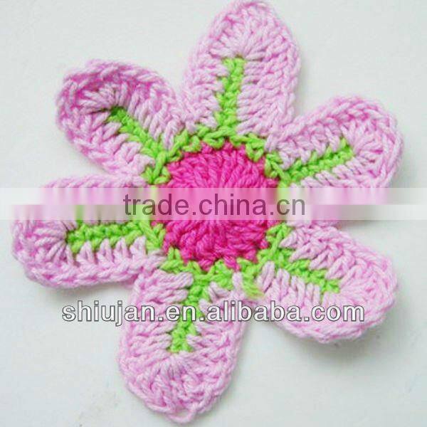 crochet flower collar--neck design for baby garment