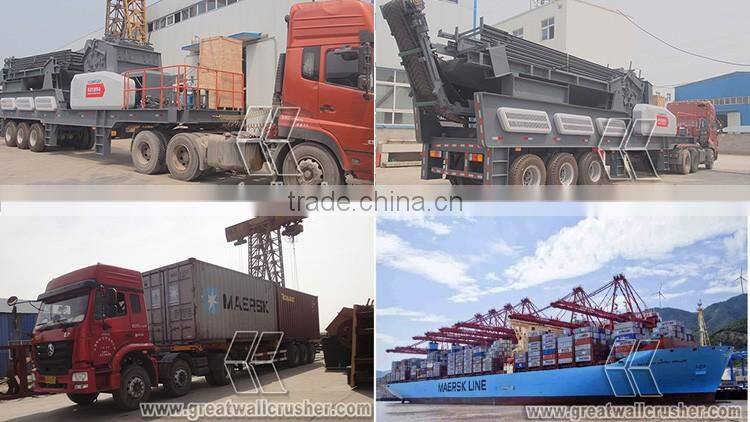 Mobile quarry stone crushing plant for aggregate with different capacity and size