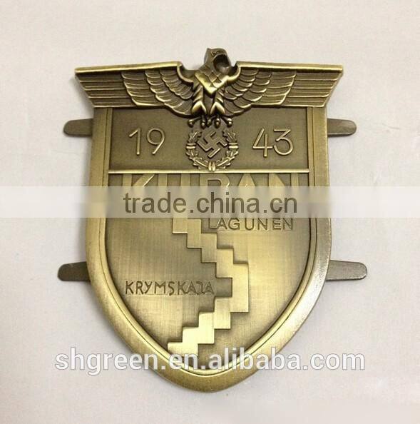 Perfect brand logo metal swing tag with metal chain