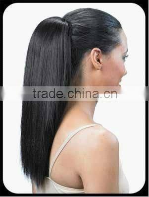 Indian Yaki Synthetic Hair Extension Brazilian Hair Ponytail