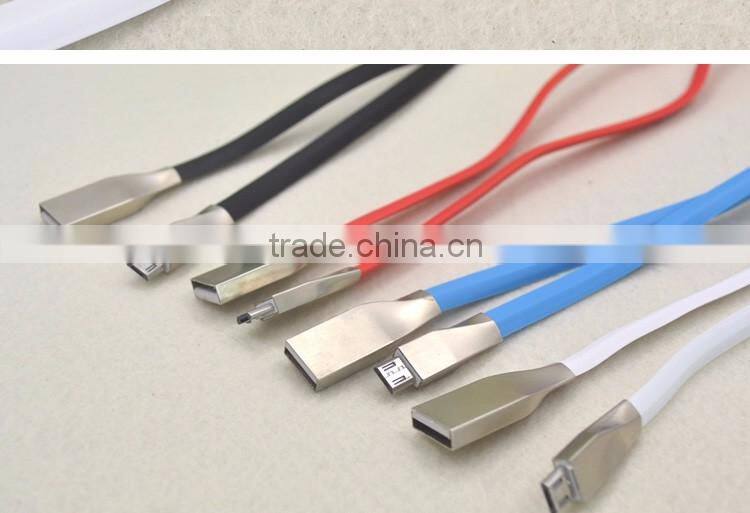 Rhombus Zinc Alloy USB for V8 micro usb data cable pure copper wire