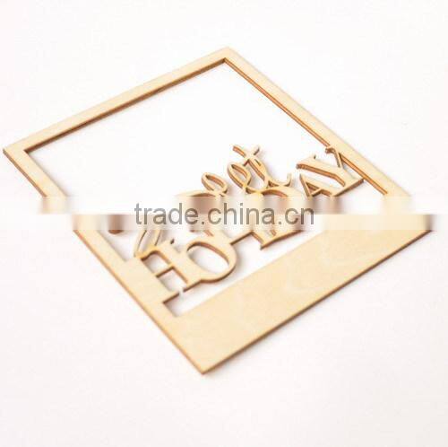 wood veneer frame, wooden flourish scrapbooking card craft embellishments