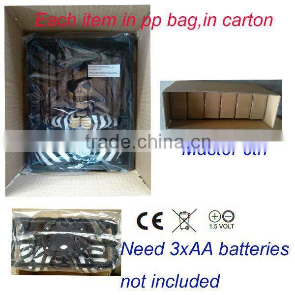 halloween rubber toy with sound moving red led eyes by sensor