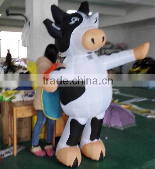 Hola inflatable mascot costume/inflatable cow costume/mascot costume