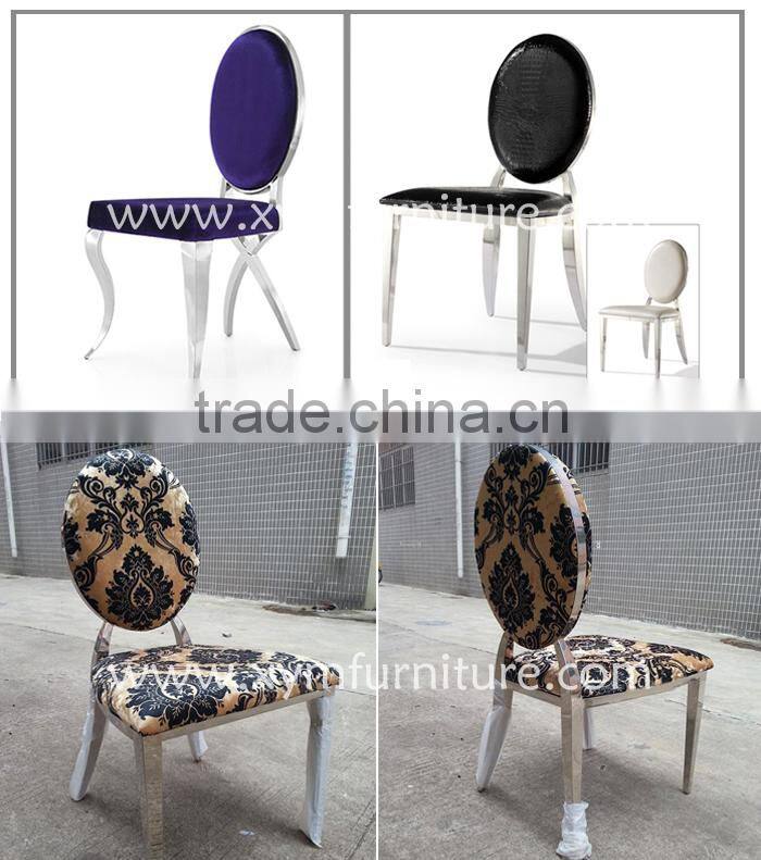 Romantic Style Beautiful Stainless Steel Banquet Chair
