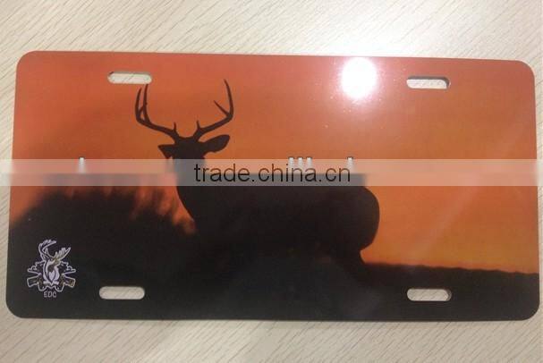 Custom embossed metal license plate sign