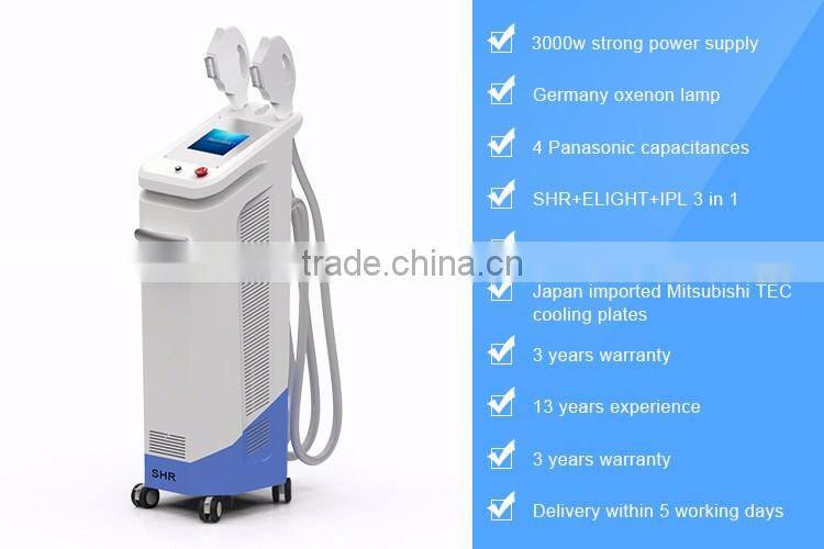 Intense Pulsed Light SHR IPL Machine Vertical Laser For Hair Removal With Handle