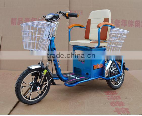 Adult 3 Fat Wheel Electric Bicycle/Trike With Lithium Battery Inside