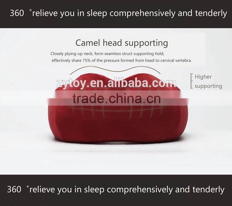 Orthopedic travel neck pillow with memory foam inside