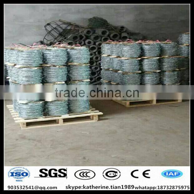 high tensile cheap Electro Galvanized Barbed Wire from China factory