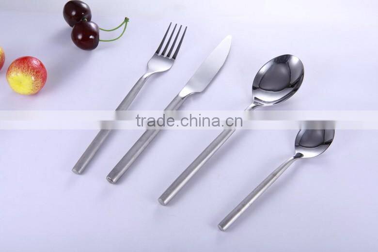 2016 Hot sale Gloss Silver Flatware Cutlery set steel