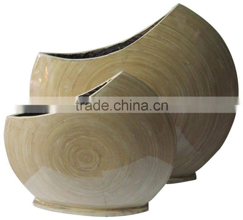 Special shape bamboo vase Vietnam