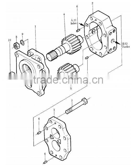 07440-72202,steering pump for shantui SD32 bulldozer