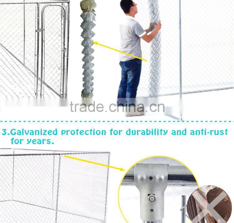 For Amazon and eBay store custom logo large outdoor chain link box large dog kennel run