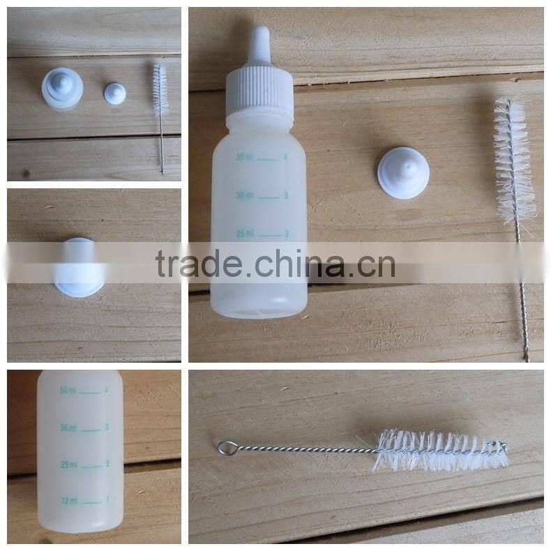 Pet dog cat feeding-bottle with cleanning brush