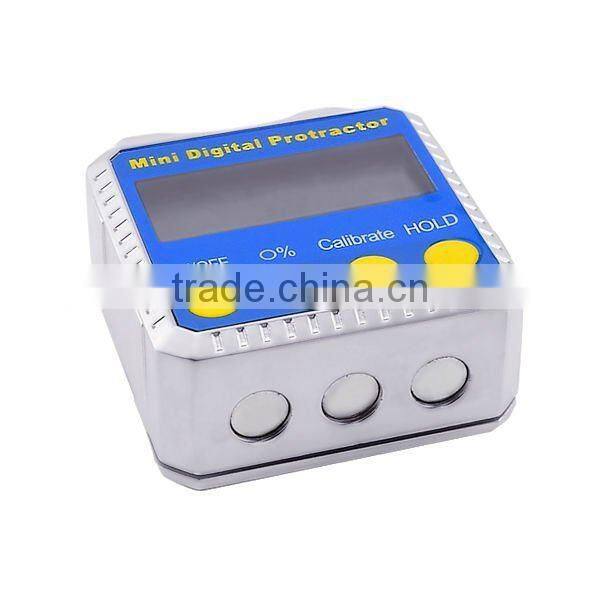 Digital Bevel Box / Inclinometer / Protractor with Spirit Level Built-in Magnetic Base & Always Upright LCD