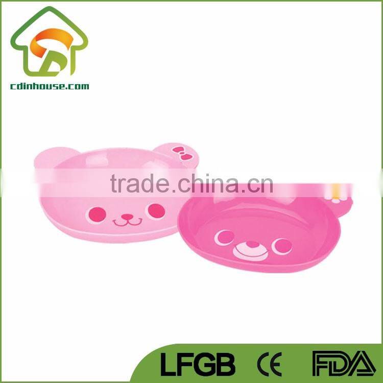 OEM Printing Cartoon Frog Animal Shaped Plastic Dish