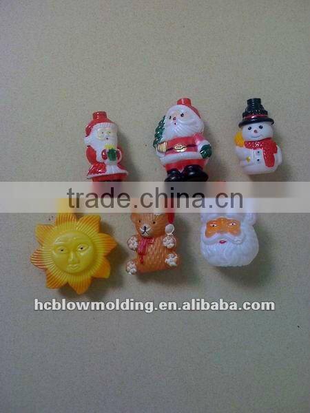 OEM BLOW MOLDING plastic Christmas toy Santa Claus plastic figure for gift