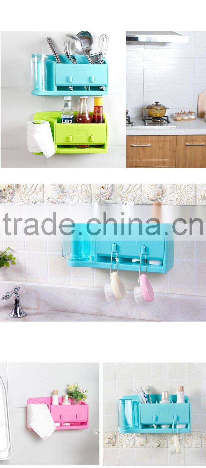 Kitchen bathroom Brush tableware toilet paper Holder sticker Base