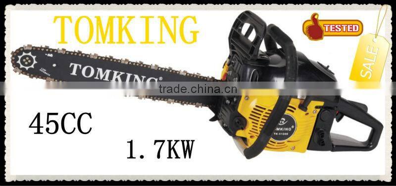 TK-5100 1.7KW high quality gasoline chainsaw of saw for cutting