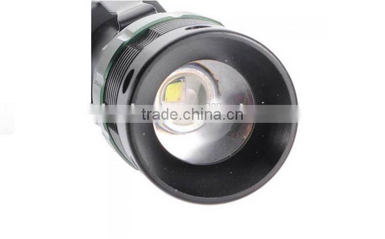 Hot selling zoom rechargeable aluminium LED flashlight tactical flashlight