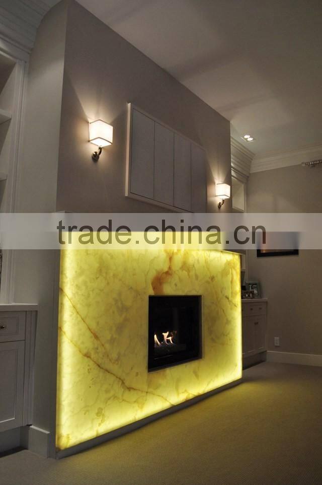 Cheap ONYX white Marble Fireplace hot for sale