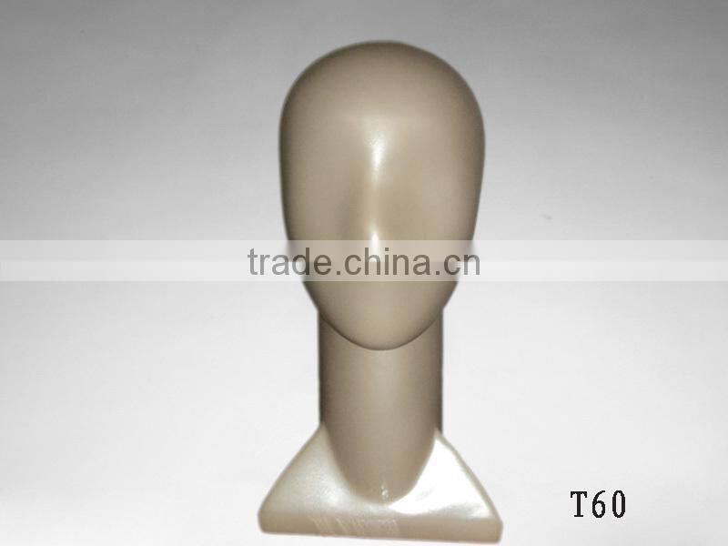 Abstract faceless wooden mannequin head for hat display