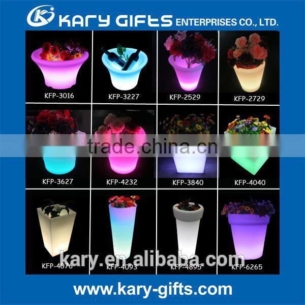 Flower Pot Rechargeable Plastic LED Plant Pot