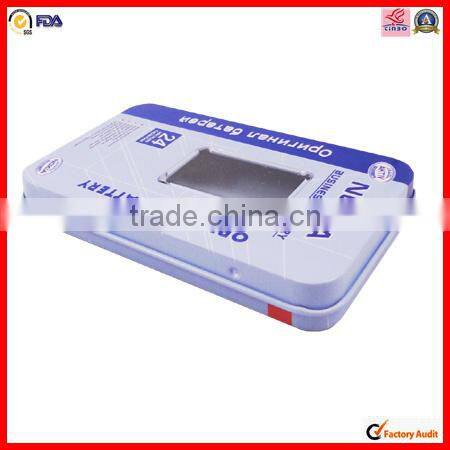 metal high quality rectangle battery tin
