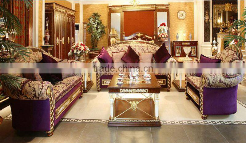 Luxury French Baroque Style Dining Room Glass Sideboard & Hutch/ 4-Door Handmade Carved Kitchen Cupboard Furniture