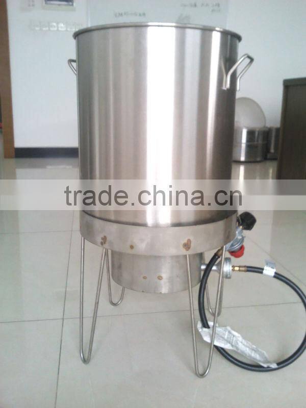 Stainless steel cooking pot with strainer(outdoor)