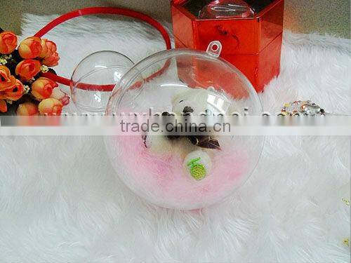 Clear Plastic Christmas Gift Ball Adorn Transparent Plastic Christmas Ball