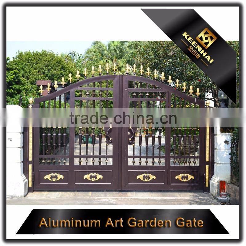 Villa Garden Decorative Powder Coated Luxury Aluminum Metal Garden Fence Gate