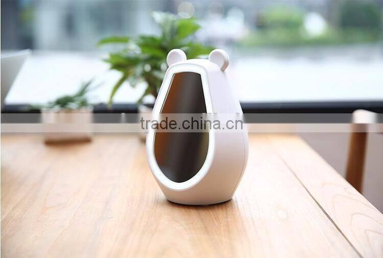 Simple Fashion Multi-functional Cute Bear Desk Clock With Mirror/LED Back Light/Bluetooth Speaker/Temperature Digital Clock