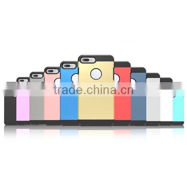 Multi color TPU + PC combo protective phone case for iPhone 7 plus