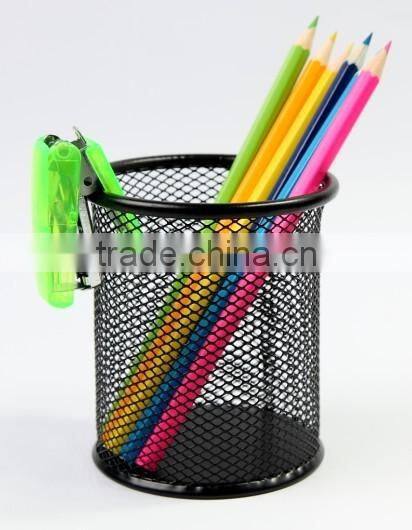 High Quality Single Metal Wire Mesh Round Pen Holder