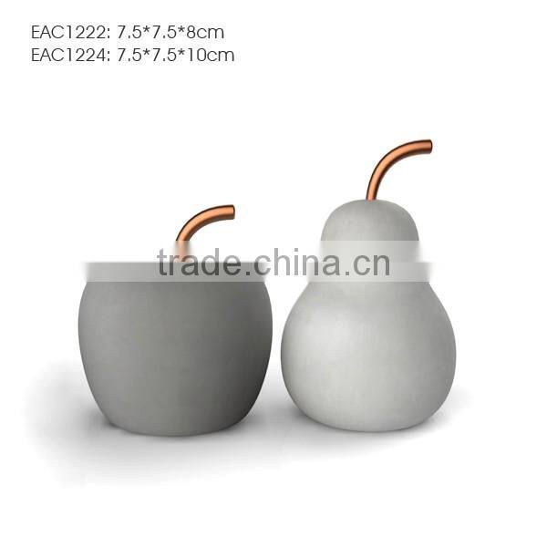Decorative Pear and Apple Resin Concrete Statue