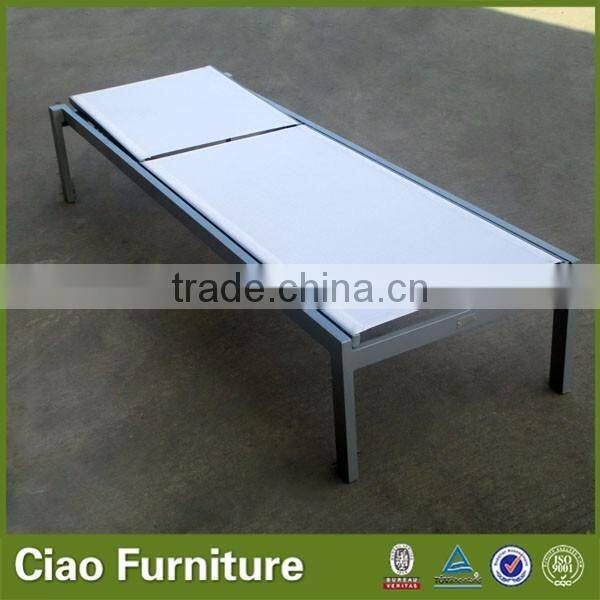 Outdoor cheap sling sun lounger / stackable deck loungers