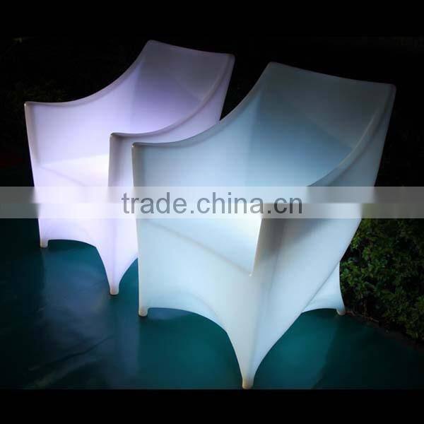 popular Plastic Material plastic led chairs with arms