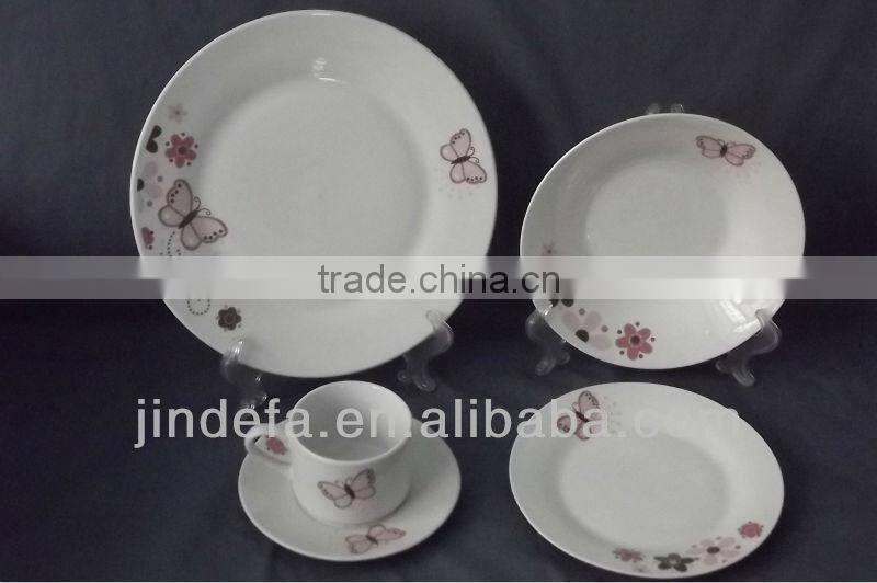 porcelain 20pcs dinner set with normal flower decal