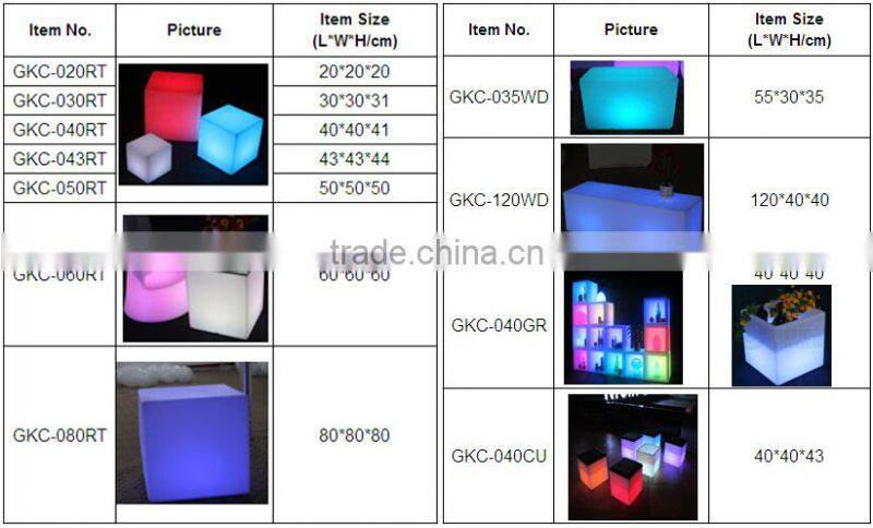 Music Players Link in led cube furniture sale led table led cube chairs