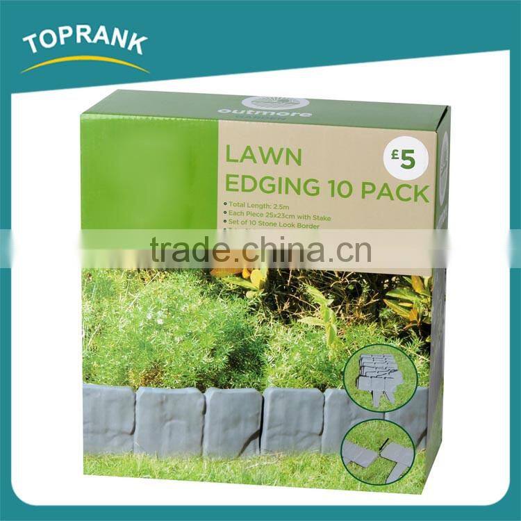 New design 10pcs easily assembled portable garden plastic lawn edging