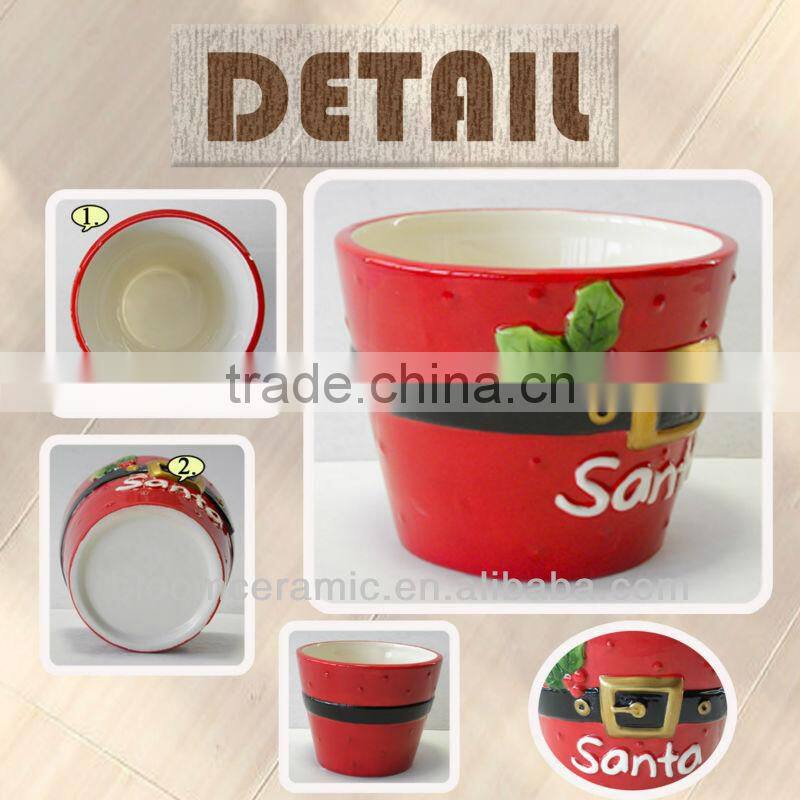 Ceramic cheap christmas plant pots