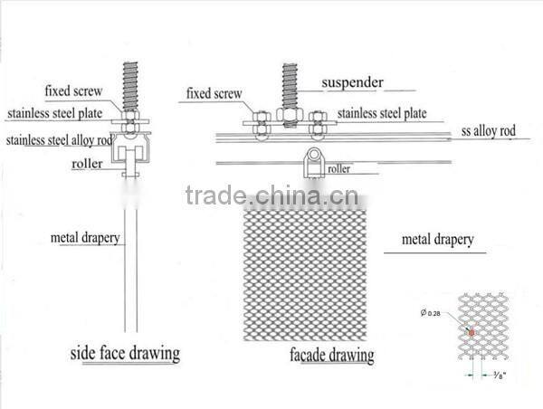 High quality aluminum metal net curtain for room divider
